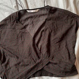 Zara Crop Top w Poka Dots